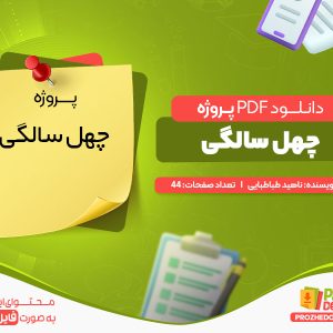 دانلود پروژه چهل سالگی اثر ناهید طباطبایی